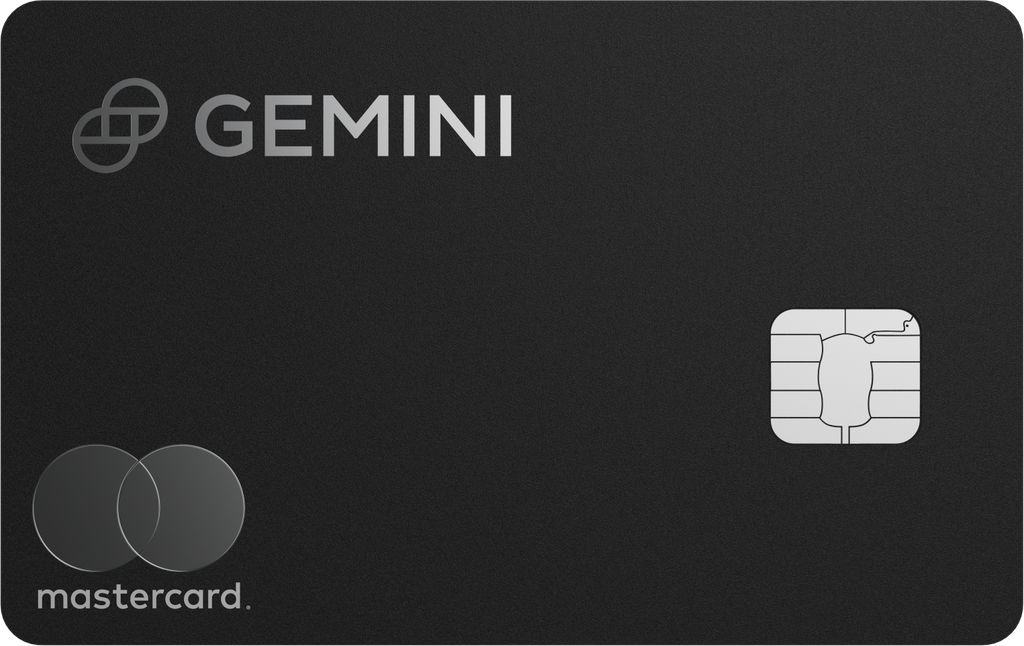 front side of black gemini credit card